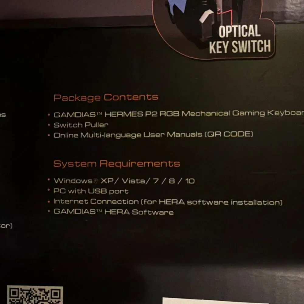 GAMDIAS Hermes P2 RGB Mechanical Gaming Keyboard Wired USB Programmable Black